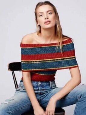 Free People Carly Off the Shoulder Cowl Neck Sweater